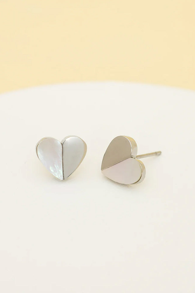 Fair-Trade Silver Heart of Faith Earrings