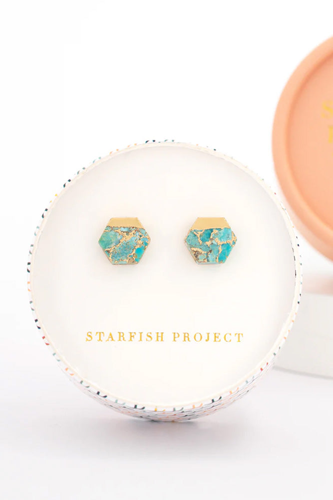 Fair-Trade Turquoise Hope Earrings