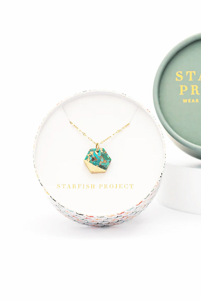 Fair-Trade Turquoise Hope Necklace