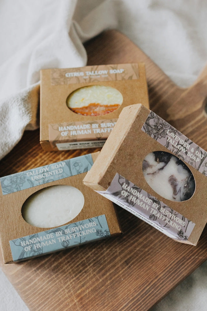 Tallow Soap - Lavender Oat - Made By Survivors