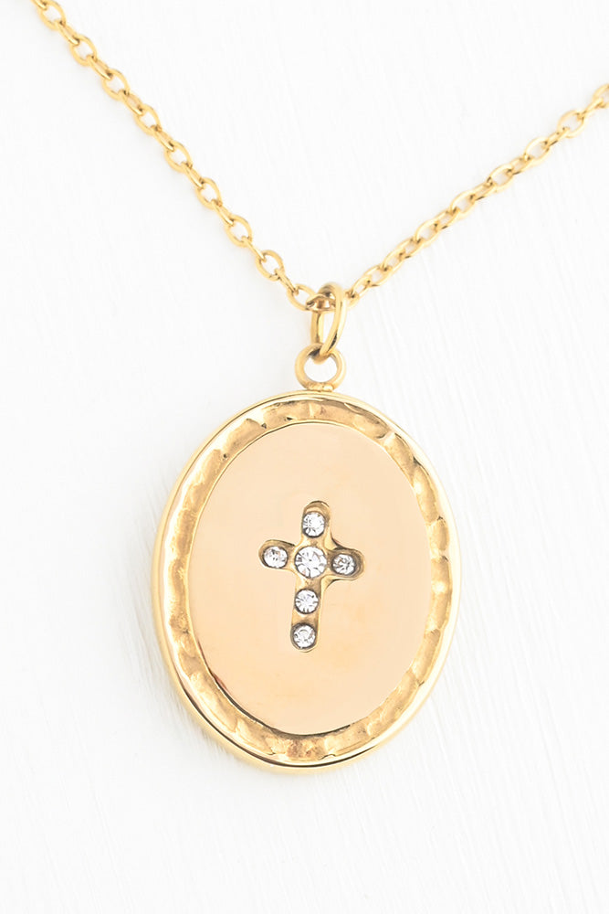 Fair-Trade White Cross Necklace - Made by Survivors