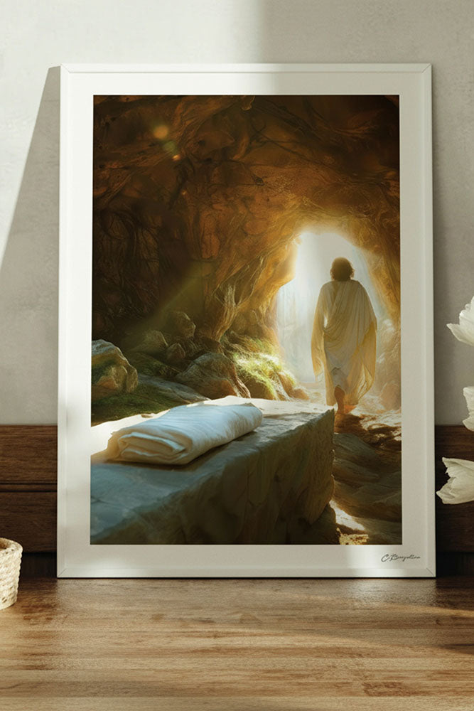 Victory Christian art in a white frame
