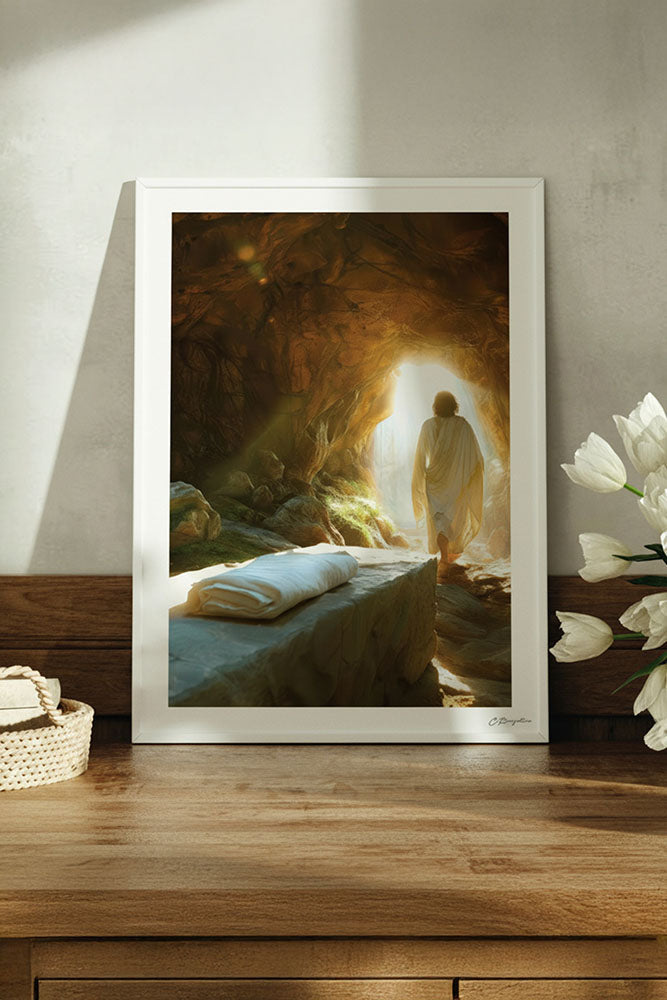 Victory Christian art in a white frame