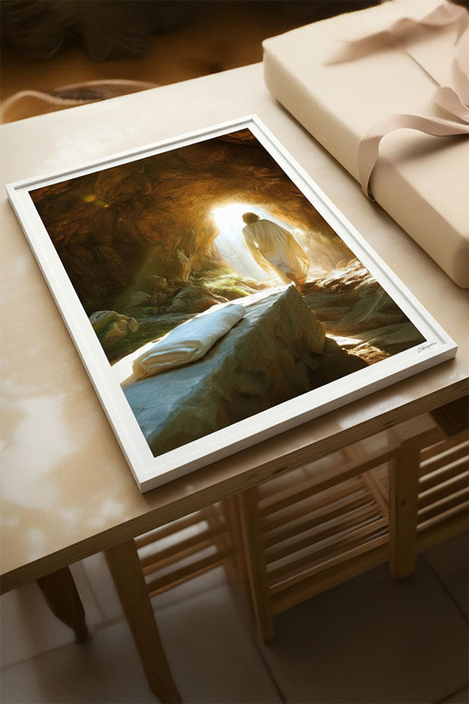 Victory Christian art in a white frame