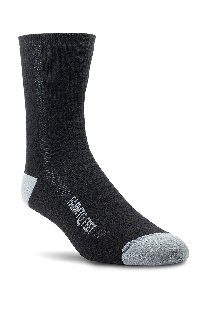 USA-made 3/4 Light Denver socks in black, side view