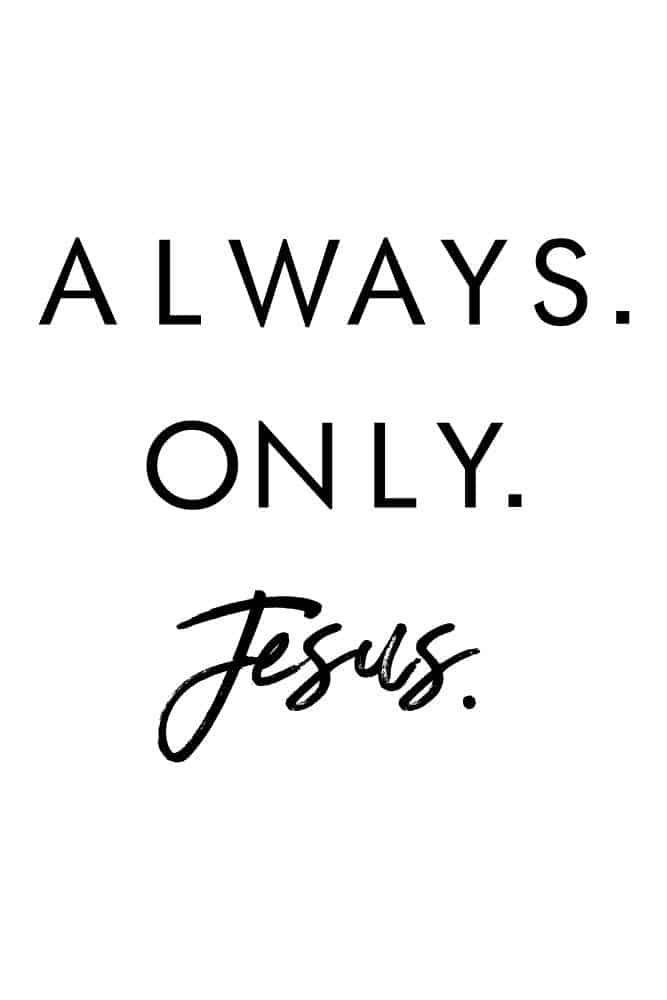 Always. Only. Jesus. Flowy Rolled Cuff Tank