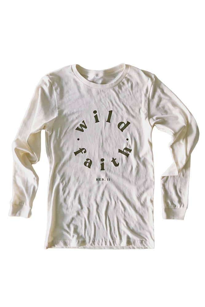 Wild Faith Natural Longsleeve Tee