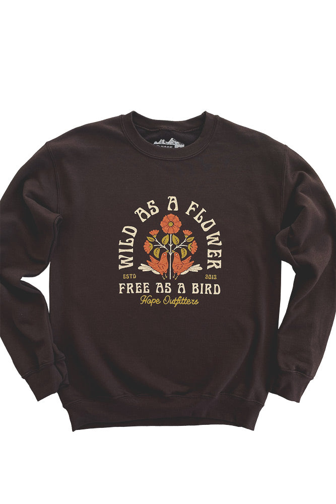 Wild As A Flower Crewneck Sweatshirt