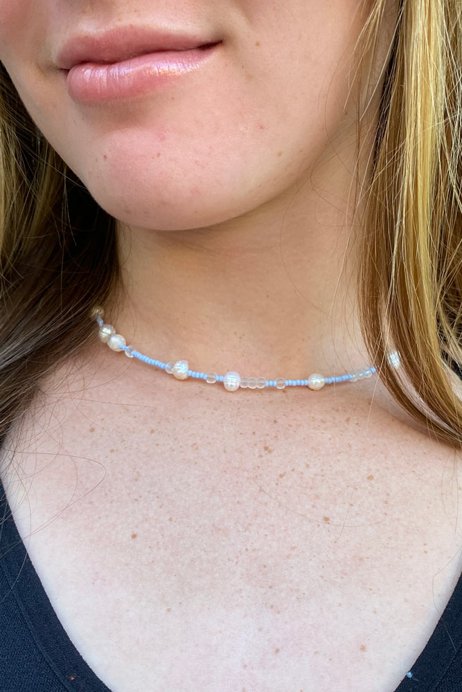 Seashine Freshwater Pearl Beaded Choker Necklace