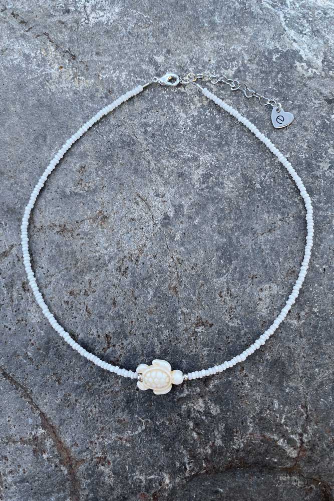 Turtle Beaded Choker Necklace