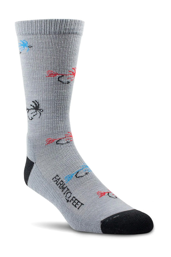 100% USA Made - Light Crew Platinum Yellowstone Socks