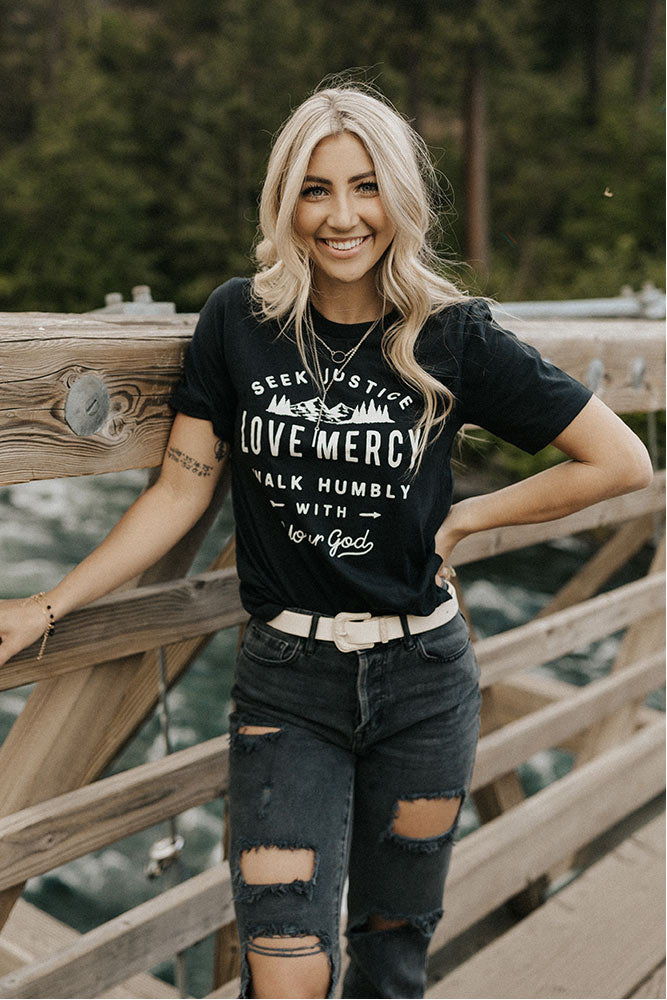 Seek Justice &amp; Love Mercy Tee