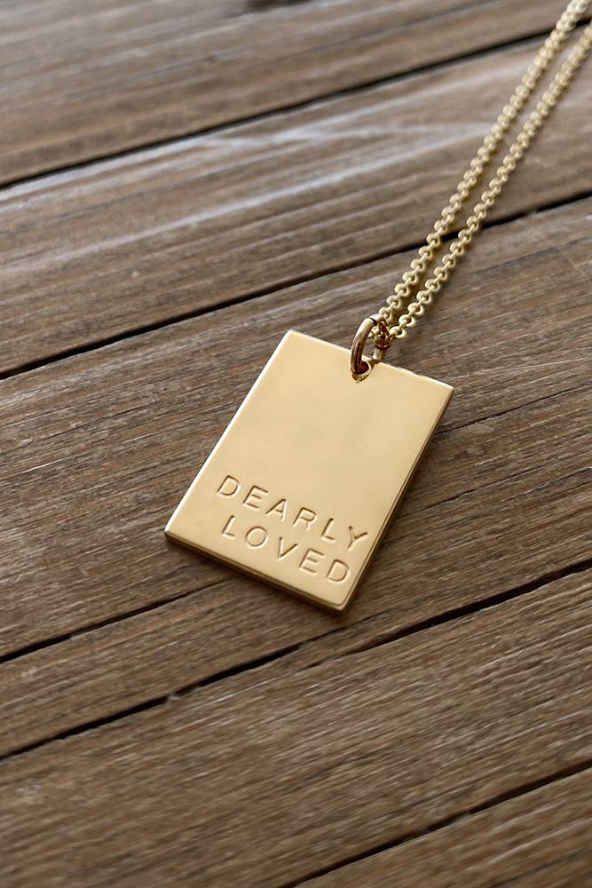 Dearly Loved Rectangle Necklace