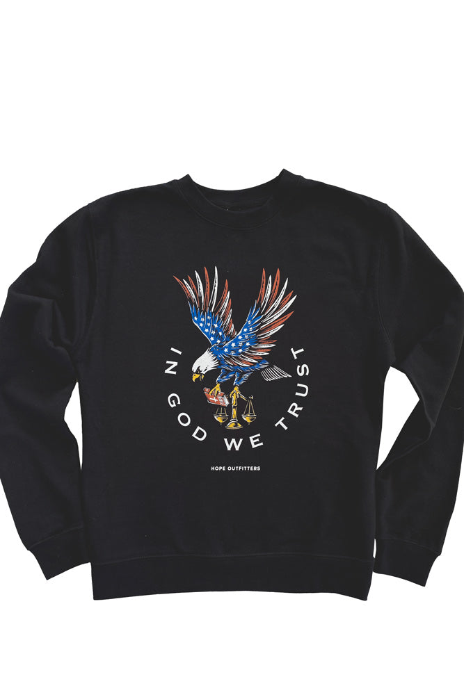Eagle God We Trust Crewneck Sweatshirt