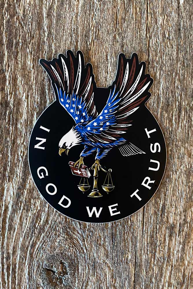 Eagle In God We Trust Sticker
