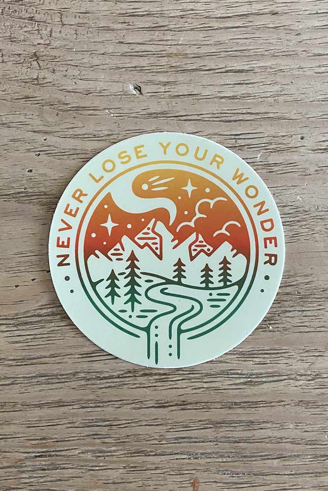 Never Lose Your Wonder Sticker