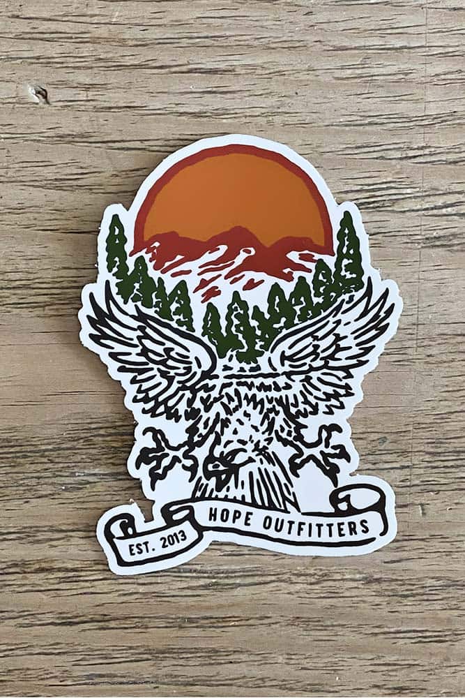Hope Outfitters Eagle Sunrise Sticker