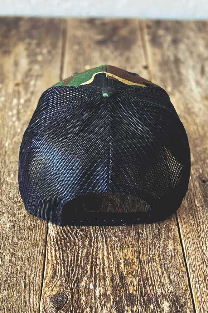 God We Trust Camo Trucker Hat