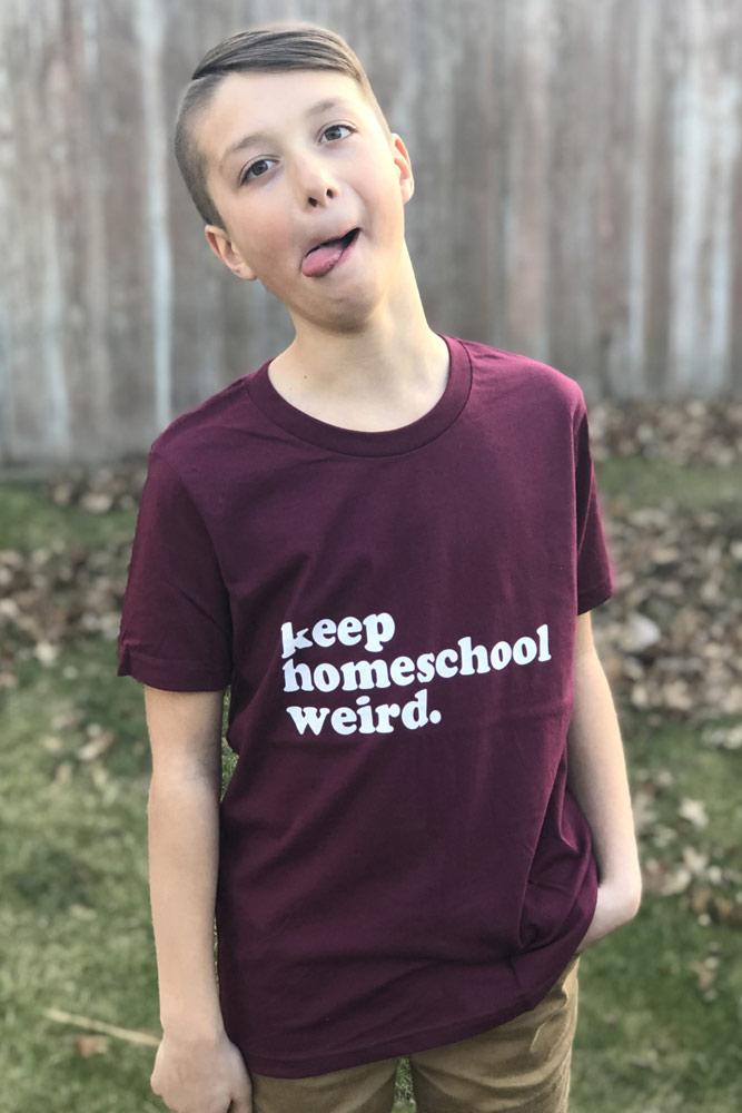 Youth Keep Homeschool Weird Tee