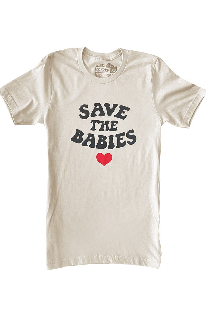 Natural Save The Babies Tee