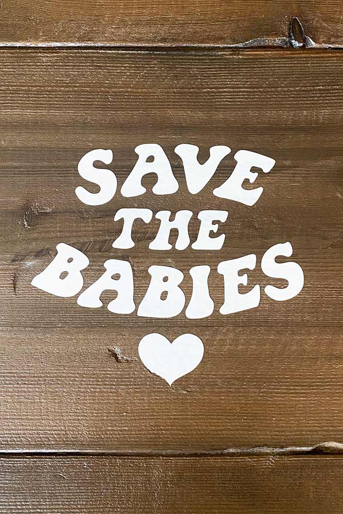Save The Babies Decal