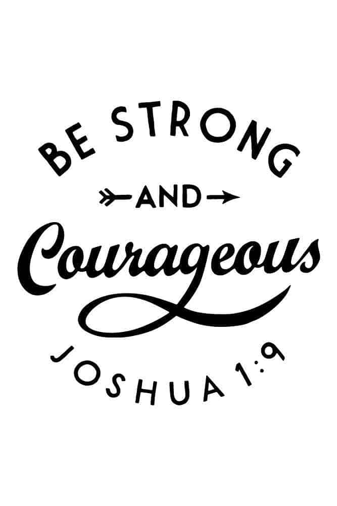 Be Strong &amp; Courageous Maroon Longsleeve Tee