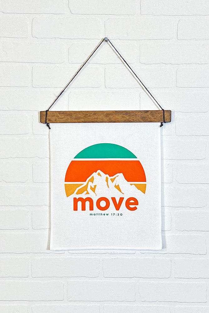 Move Mountains Canvas Wall Banner