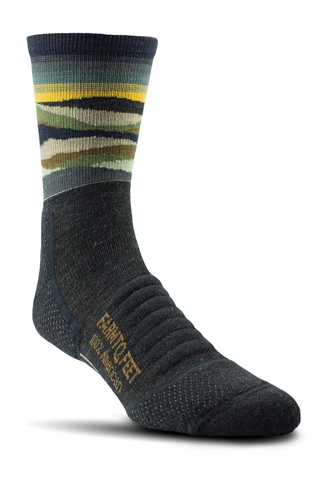 100% USA Made - Merino - 3/4 Max Patch Charcoal Socks