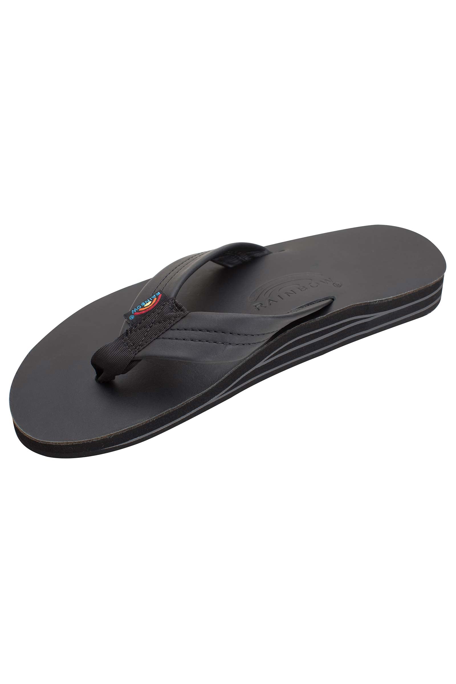 Mens Rainbow Sandals Classic Double Black - Hope Outfitters