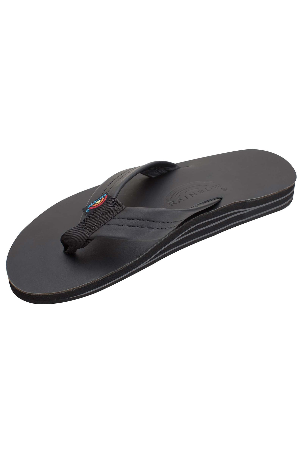 Mens Rainbow Sandals Classic Double Black