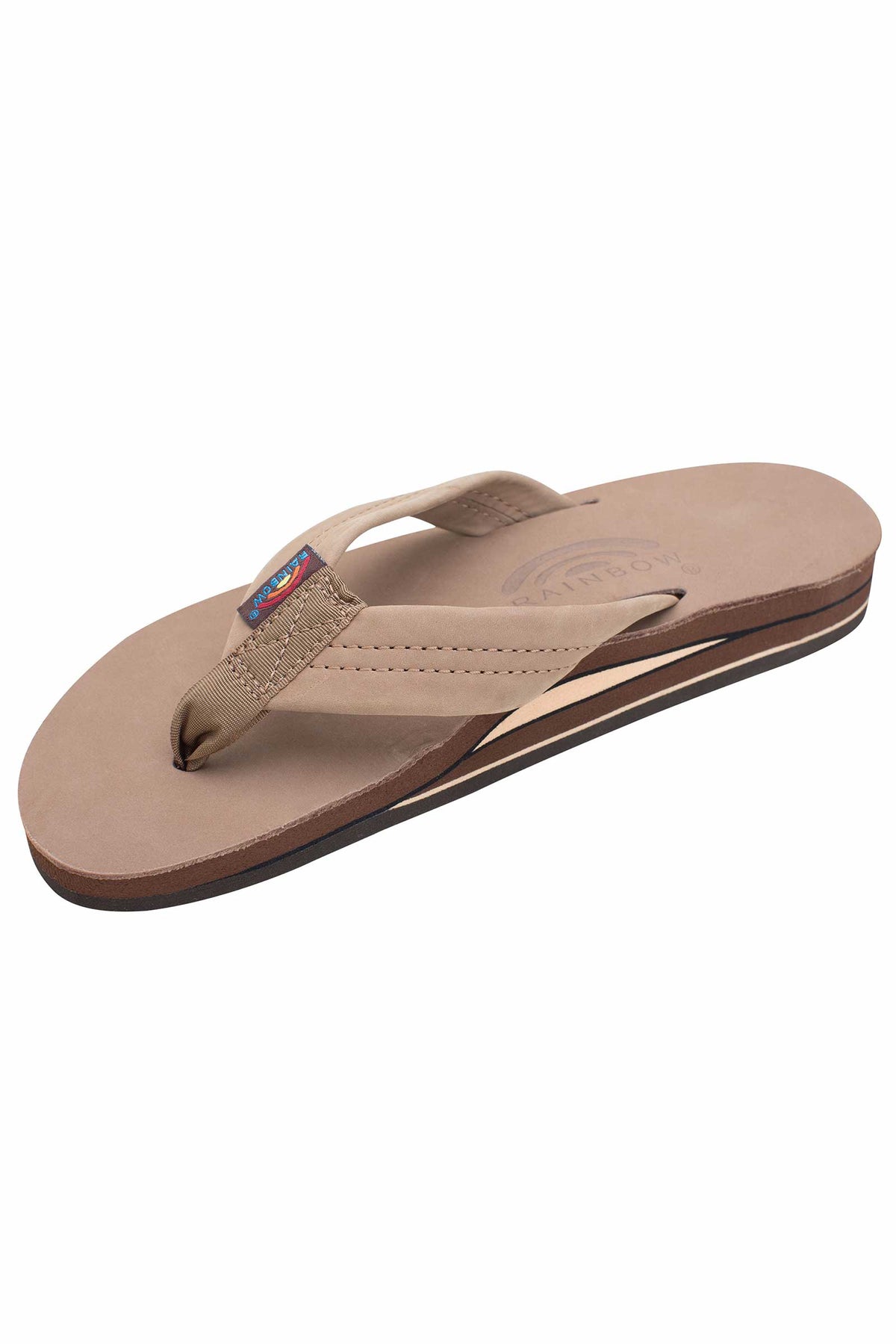 Womens Rainbow Sandals Premier Double Dark Brown