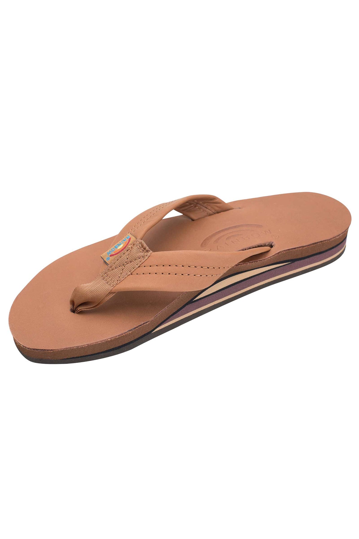 Womens Rainbow Sandals Classic Double Tan &amp; Brown