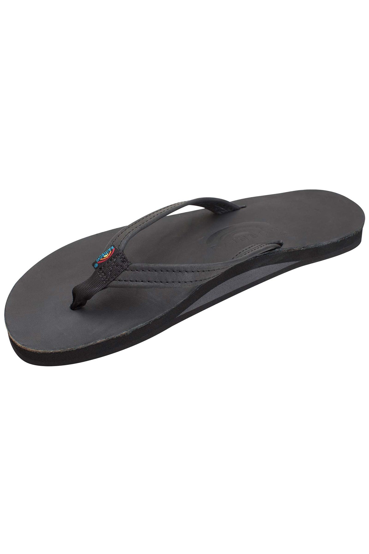 Womens Rainbow Sandals Classic Single Black