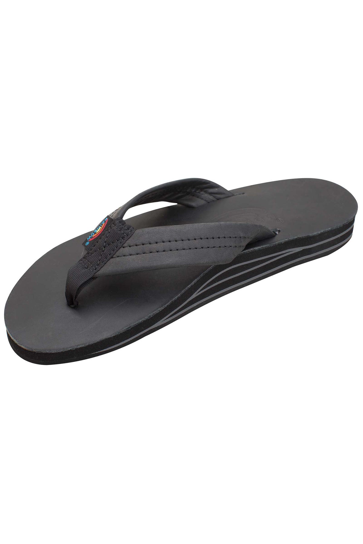 Womens Rainbow Sandals Classic Double Black