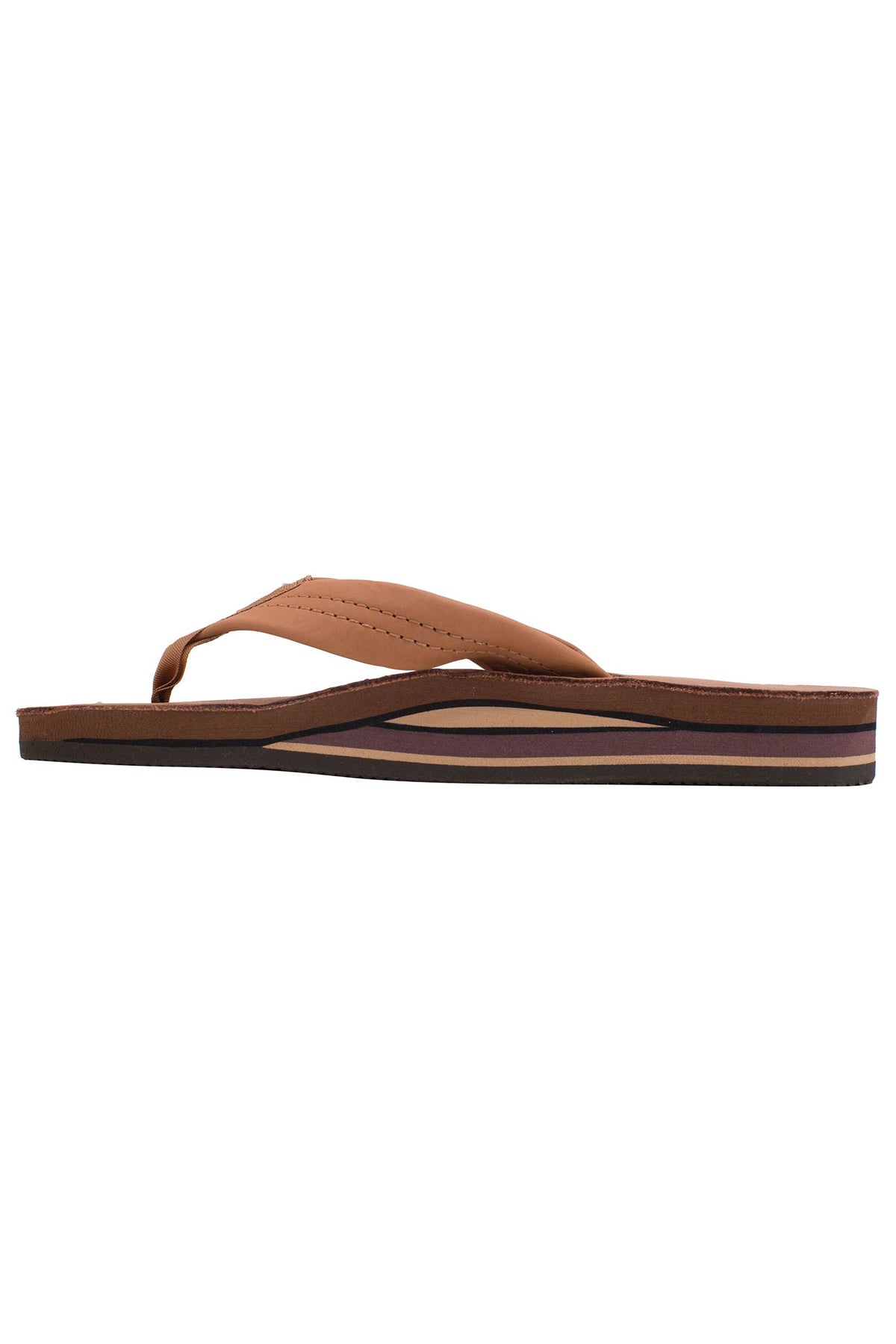 Womens Rainbow Sandals Classic Double Tan &amp; Brown